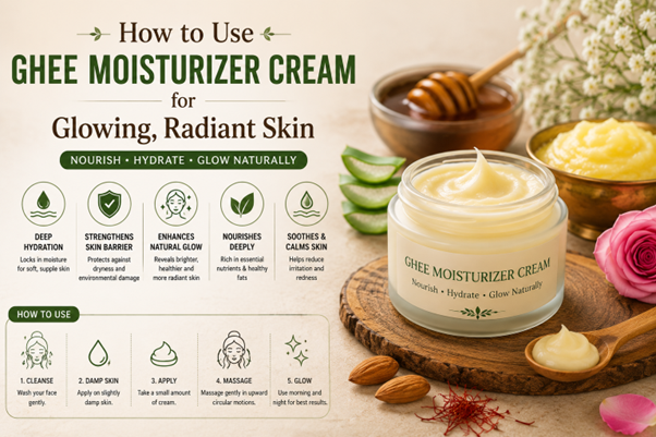 How to Use Ghee Moisturizer Cream for Glowing, Radiant Skin